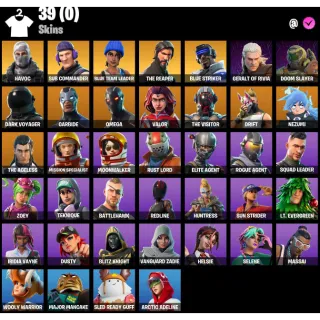 Fortnite Account - | 39 Skins | Havoc | Sub Commander | Blue Team Leader | The Reaper | Blue Striker | Instigator |600 V-Bucks