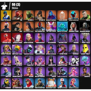 Fortnite Account - |55 skins | Point Patroller | ON | STAGE 4 | STAGE 8 | Sideways Warrior | 250 V-Bucks