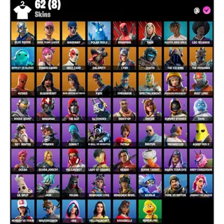 Fortnite Account - | 62 Skins | OG STW | Blue Squire | Rose Team Leader | Warpaint | Yulejacket | Rose Glow| 1500 V-Bucks