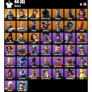 Fortnite Account - | 44 Skins | Havoc | Sub Commander | The Reaper | Funk Ops | Shadow Ops | Instigator | 300 V-Bucks