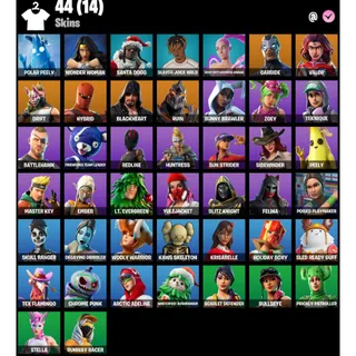 Fortnite Account - | 44 Skins | Santa Dogg | Yulejacket | Holiday Boxy | Sled Ready Guff | Blitz Knight |500 V-Bucks