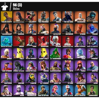 Fortnite Account - | 56 skins | Travis Scott | Gear Specialist Maya | Calamity | The Prisoner | Midas |1950 V-Bucks