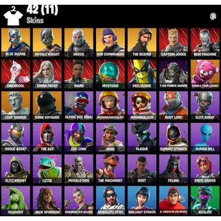Fortnite Account - | 42 Skins | Blue Squire | Royale Knight | Havoc | Sub Commander | The Reaper | Instigator| 550 VB