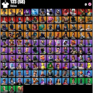 Fortnite Account - | 123 Skins | Trailblazer | Travis Scott | The Reaper | Blitz Knight | Commando | Tenderizer | 6300 V-Bucks