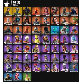 Fortnite Account - |59 skins | The Reaper | Elite Agent | Omega (stage 5) | Inferno | Valor | Calamity |1100 V-Bucks
