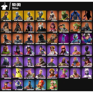 Fortnite Account - |53 skins | The Reaper | Blue Squire | Royale Knight | Elite Agent |Fresh | 800 V-Bucks