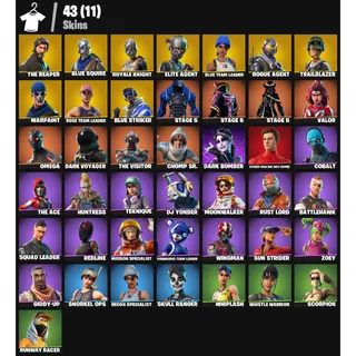 Fortnite Account - |43 skins | OG STW | The Reaper | Blue Squire | Royale Knight | Elite Agent |Rogue Agent | 550 V-Bucks