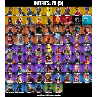 Fortnite Account - 78 skins - The Reaper - Royale Knight - Blue Squire - Rogue Agent - Take The L - 350 V-Bucks