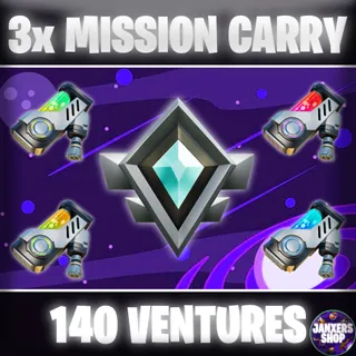 3x 140 Ventures Carry | Fortnite STW