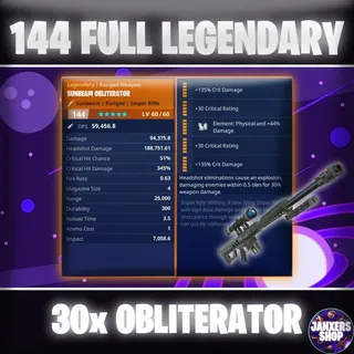 x30 144 GR Obliterator | Fortnite STW