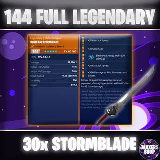 x30 144 GR Stormblade | Fortnite STW