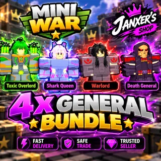 🔥 MINI WAR | 4 GENERALS BUNDLE | Roblox