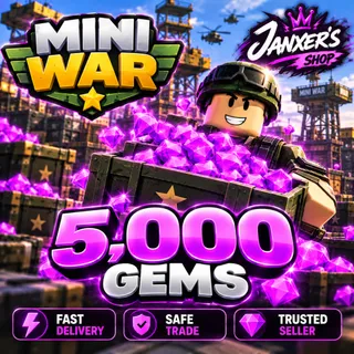 💎 MINI WAR | 5,000 GEMS 💎 | Fast Delivery | Roblox