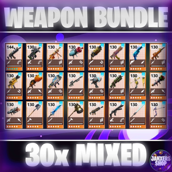 Bundle | 30x 130+ GR Weapons | Fortnite STW - Fortnite Game Items ...