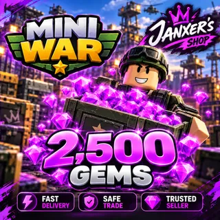 💎 MINI WAR | 2,500 GEMS 💎 | Fast Delivery | Roblox