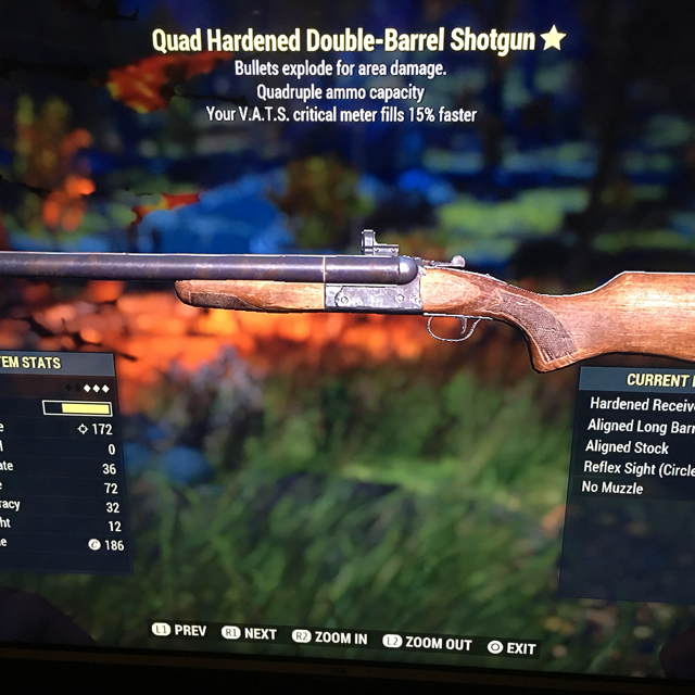 Weapon 3 Quad Explosive Double Barrel Shotgun In Game
