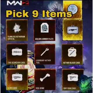 2x MW3 Zombies Pick Any 9 Consumable items or Any 9 Schematics   
