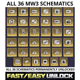 MW3 Zombies All 36 Schematics 