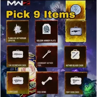 MW3 Zombies Pick Any 9 Consumable items or Any 9 Schematics   