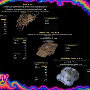 3 legendary Armor pieces