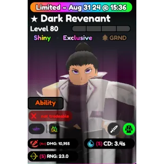 Anime defender shiny Dark Revenant