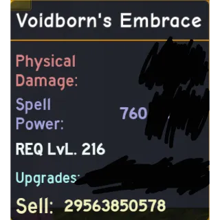 Voidborn's Embrace Fully Upgraded Mage Legendary