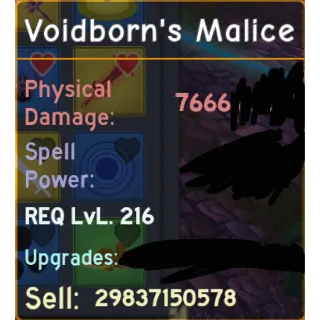 Voidborn's Malice Fully Upgraded Warrior Legendary