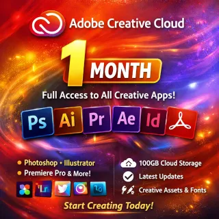 🥇 Adobe Creative Cloud – 1 Month Plan ✅