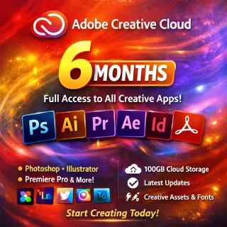 🥇 Adobe Creative Cloud – 6 Month Plan ✅