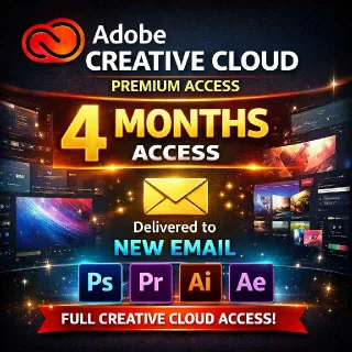 Adobe Creative Cloud 4 Months | Premium Access
