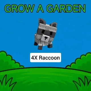 4X Raccoon Grow A Garden - GAG