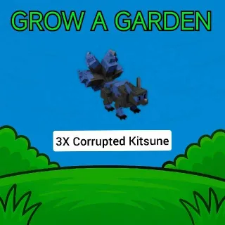 3X Corrupted Kitsune Grow A Garden - GAG