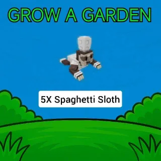 5X Spaghetti Sloth Grow A Garden - GAG
