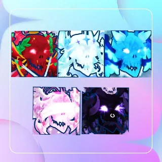 3X Shiny King/Guardian/Wolf/Sinister/Angelic Skull BGSI