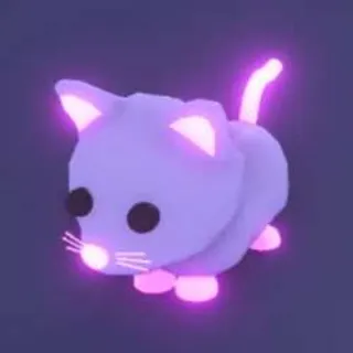 adopt me neon snow cat