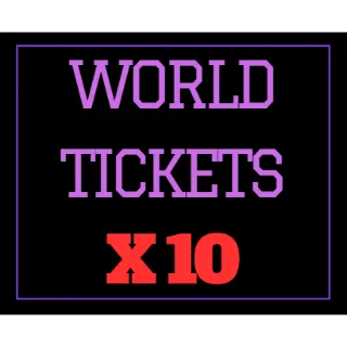 X10 WORLD TICKETS SPECIAL BUNDLE
