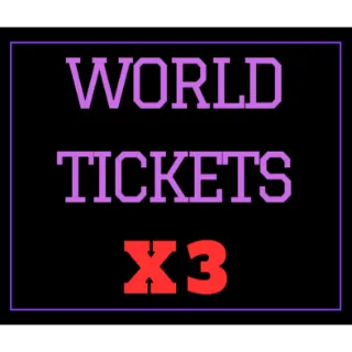 x3 World Tickets - Type Soul