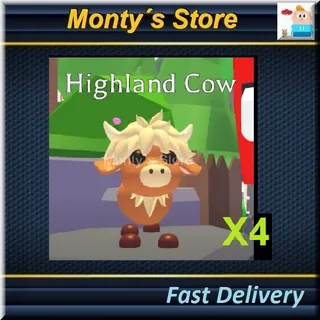 Highland Cow X4