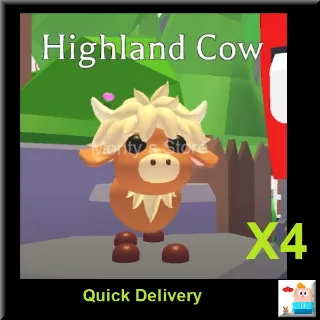 Highland Cow X4