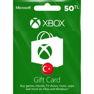 50 TL (50 TRY)  Xbox Gift Card