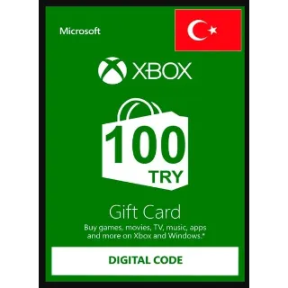 100 TL (100 TRY)  Xbox Gift Card