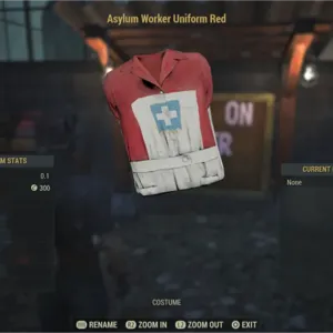 red asylum dress + hat