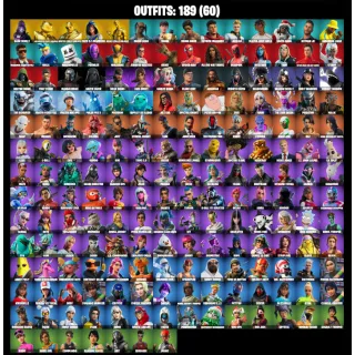 🎮✨ OG 𝗙𝗢𝗥𝗧𝗡𝗜𝗧𝗘  ACCOUNT 189 SKINS [PC-PSN-XBOX] 💎 V-Bucks 💎 Full accesS ACCOUNT FORTNITE