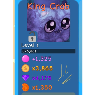 Pet The King Crab Legendary In Game Items Gameflip - roblox bubble gum simulator pets king crab robux