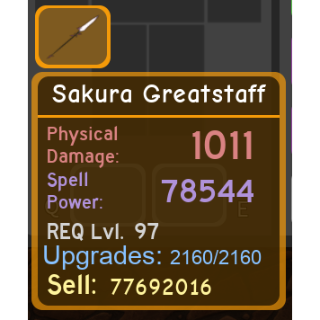 Other Sakura Greatstaff Maxed In Game Items Gameflip - roblox dungeon quest legendary sword get robux eu