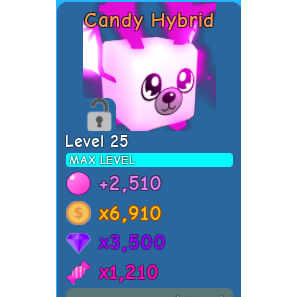 Pet Lvl 25 Candy Hybrid Bgs In Game Items Gameflip - x3 money roblox