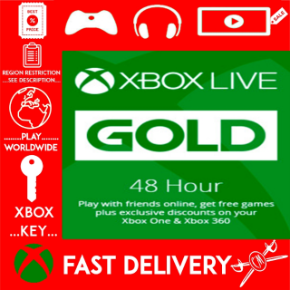 48 HOUR XBOX LIVE GOLD TRIAL - Instant Delivery 👑 👑 👑 - Xbox Live Gold 礼...