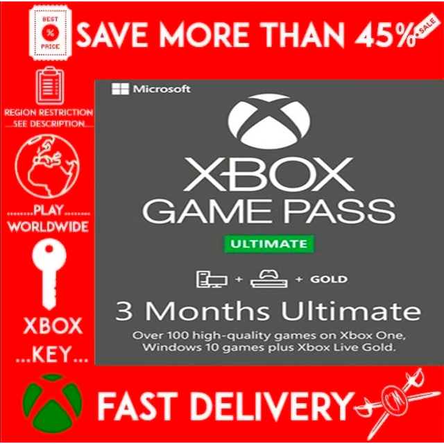 Xbox Game Pass Ultimate 3 months (stack 7x14 days) GLOBAL 🌎🌎🌎 Xbox
