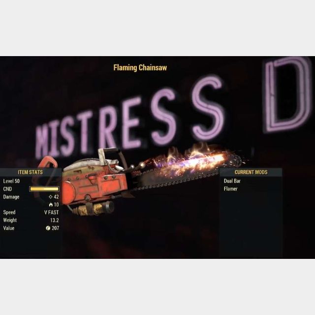 Weapon DualBar Flaming Chainsaw Game Items Gameflip