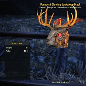 Glowing Jackalope Mask